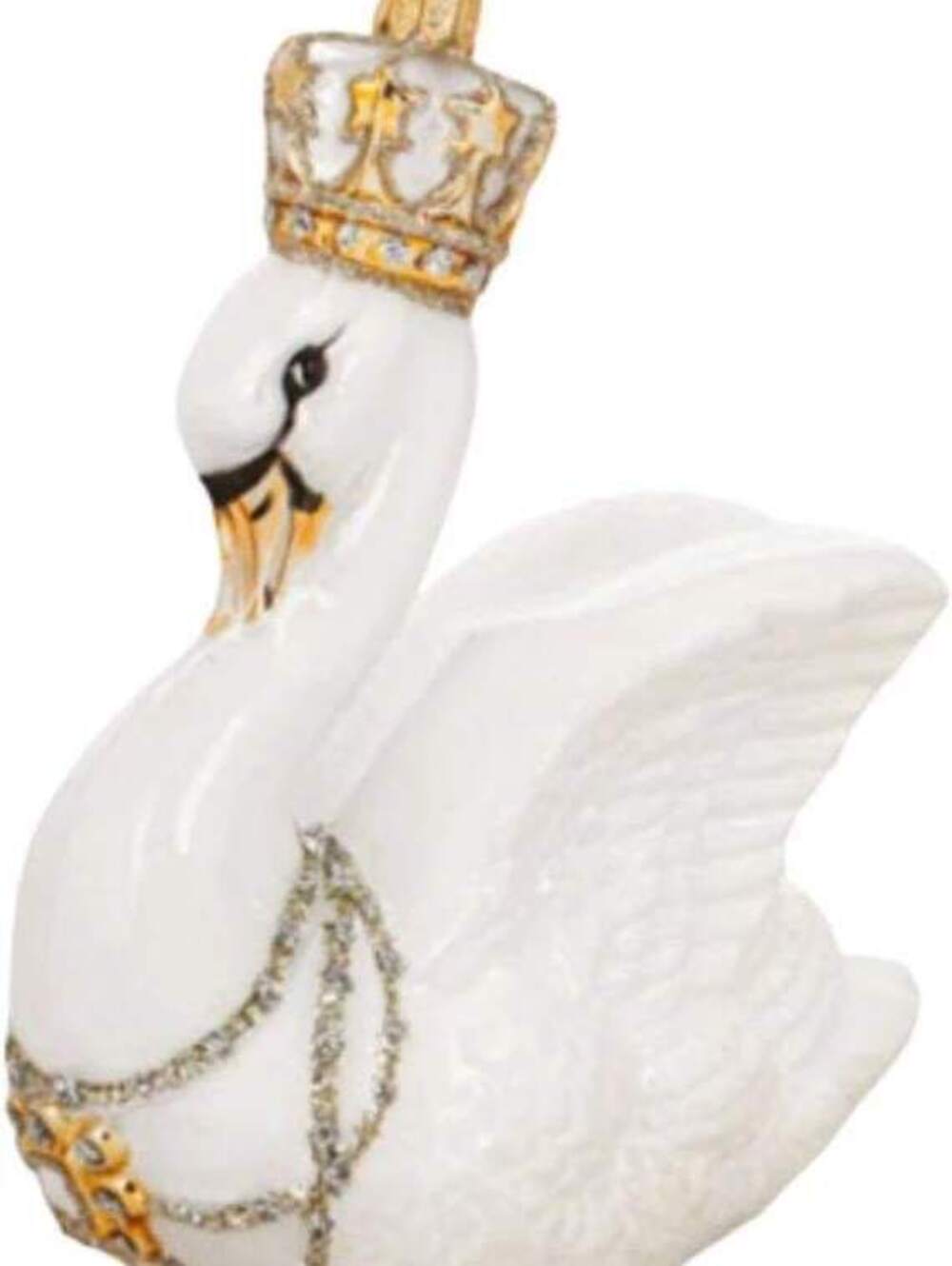 Huras Family Her Majesty Queen Swan Ornament white Crown